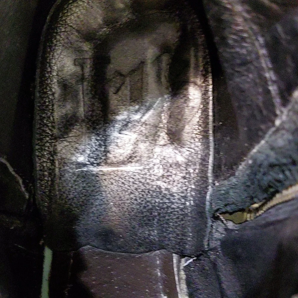 LIBERTY Metallic Black Distressed Leather Ankle Boots 